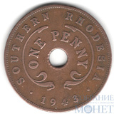 1 пенни, 1943 г., Южная Родезия(Георг VI король Великобритании (1936-1952))