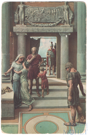 "Лигия Оставляет Дом Авла", QUJ VADIS МАСТРОЯНИ, 1913 Г.(Париж)