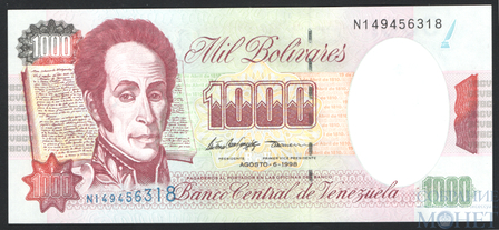 1000 боливар, 1998 г., Венесуэла