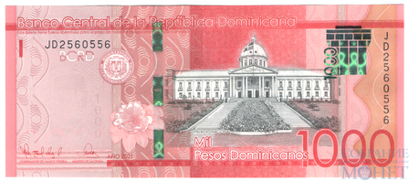 1000 песо, 2021 г., Доминикана