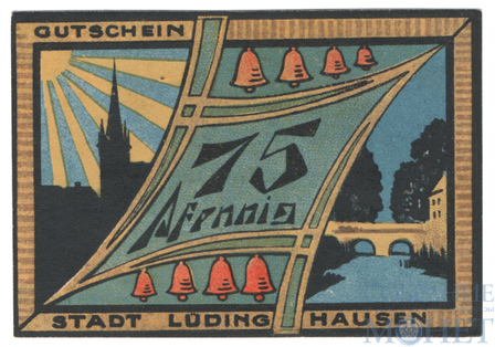 75 пфеннигов, 1921 г., Людингхаузен( Северный Рейн-Вестфалия)