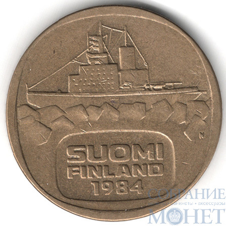 5 марок, 1984 г., Финляндия,"Ледокол Варма"