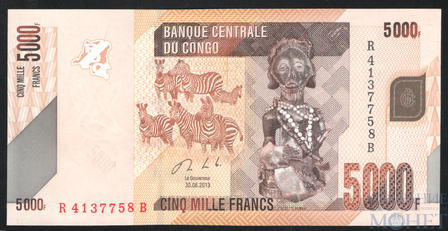 5000 франков, 2013 г., Конго