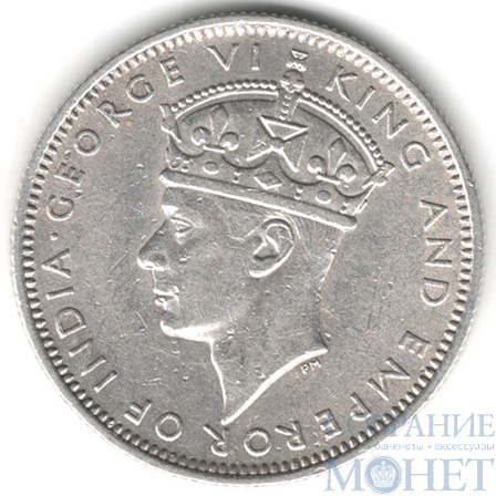 20 центов, серебро, 1939 г., Малайя(Георг VI)