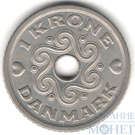 1 крона, 1992 г., Дания(Королева Маргрете II (1972-2024))