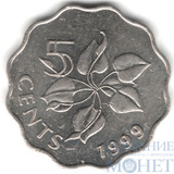 5 центов, 1999 г., Свазиленд(Король Мсвати III (1986–2024))