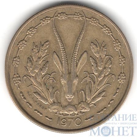 25 франков, 1970 г., Западная Африка