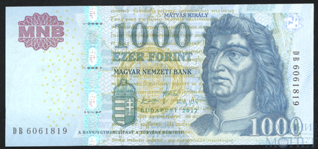 1000 форинтов, 2012 г., Венгрия
