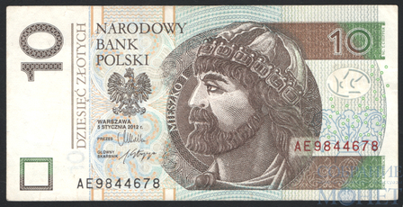 10 злотых, 2012 г., Польша