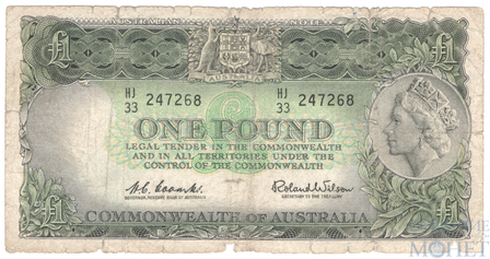 1 фунт, 1961-1965 гг., Австралия(Елизавета II)