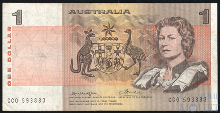 1 доллар, 1974-83 гг., Австралия(Елизавета II)