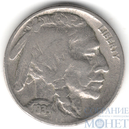5 центов, 1934 г., США