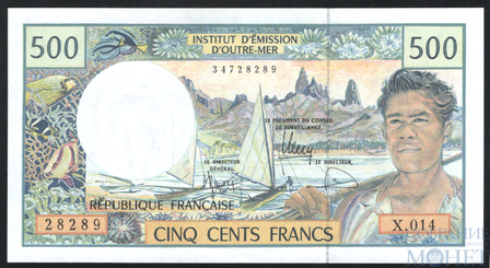 500 франков, 2002 г., Французская Полинезия
