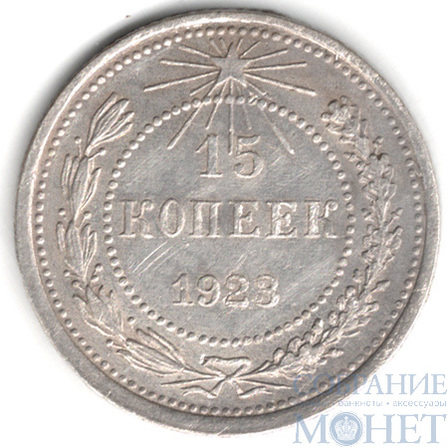 15 копеек, серебро, 1923 г.