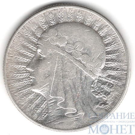 5 злотых, серебро, 1934 г., Польша