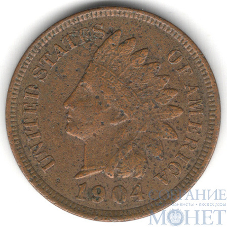 1 цент, 1904 г., США