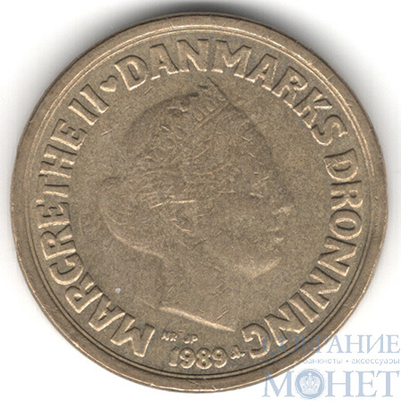 10 крон, 1989 г., Дания(Королева Маргрете II (1972-2024))