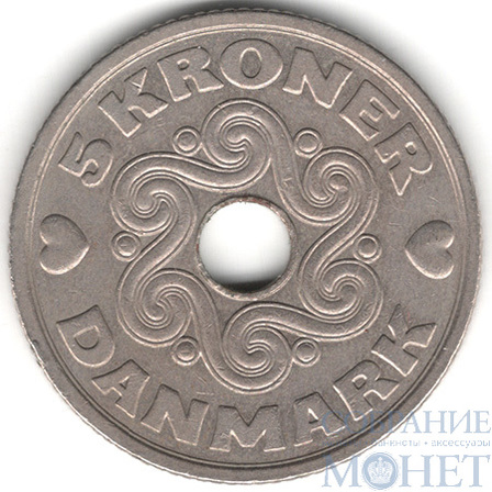 5 крон, 1990 г., Дания(Королева Маргрете II (1972-2024))
