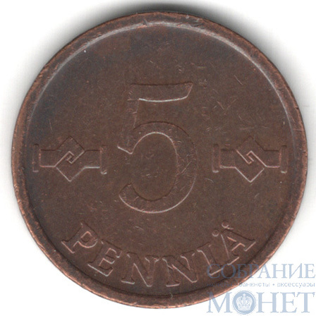5 пенни, 1976 г., Финляндия