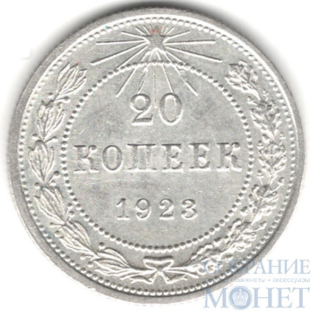 20 копеек, серебро, 1923 г.