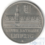 5 марок, 1984 г., ГДР,"Лейпциг. Старая ратуша"