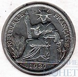 20 центов, серебро, 1937 г., Французский Индокитай