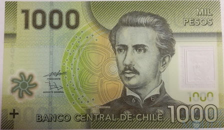 1000 песо, 2010 г., Чили