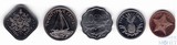 Набор монет 5 шт., 2001-2007 гг.., Багамы