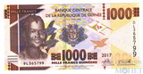 1000 франков, 2017 г., Гвинея