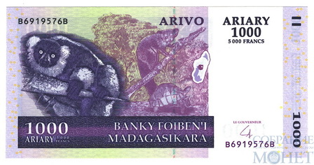 1000 ариари, 2004 г., Мадагаскар
