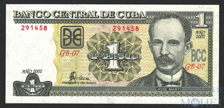 1 песо, 2002 г., Куба